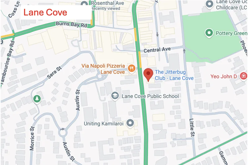 Map of the Lane Cove venue